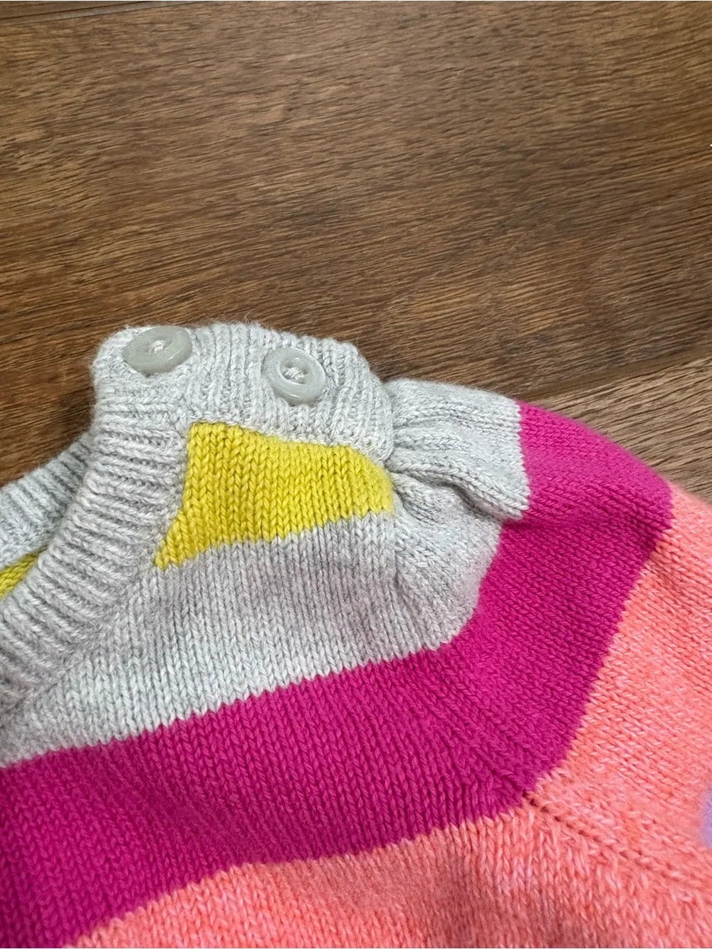 Baby GAP Striped Knit One-Piece Romper in Pink, Yellow, Blue & Cream size 6-12m